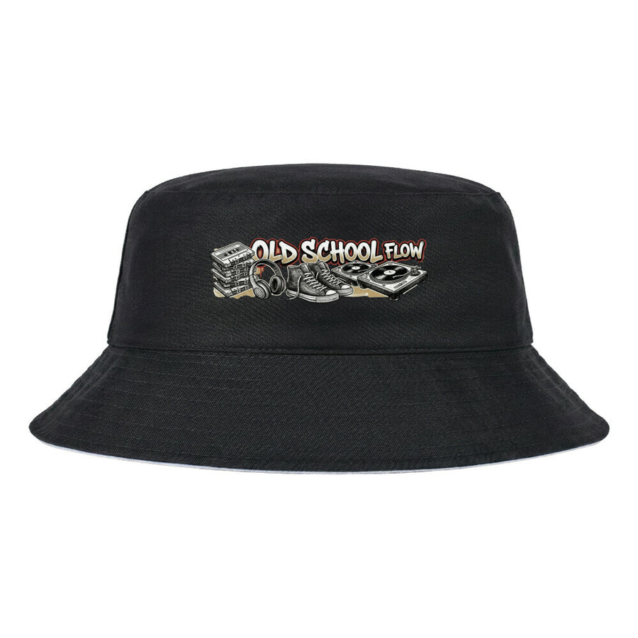 Old School Flow Wende-Bucket-Hat – Streetwear Kopfbedeckung aus Baumwolle