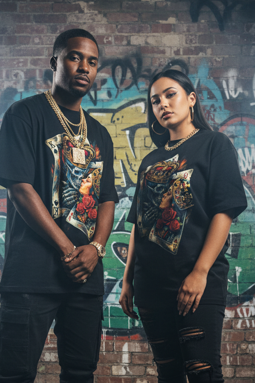 King & Queen Oversized T-Shirt – Streetwear Statement Shirt
