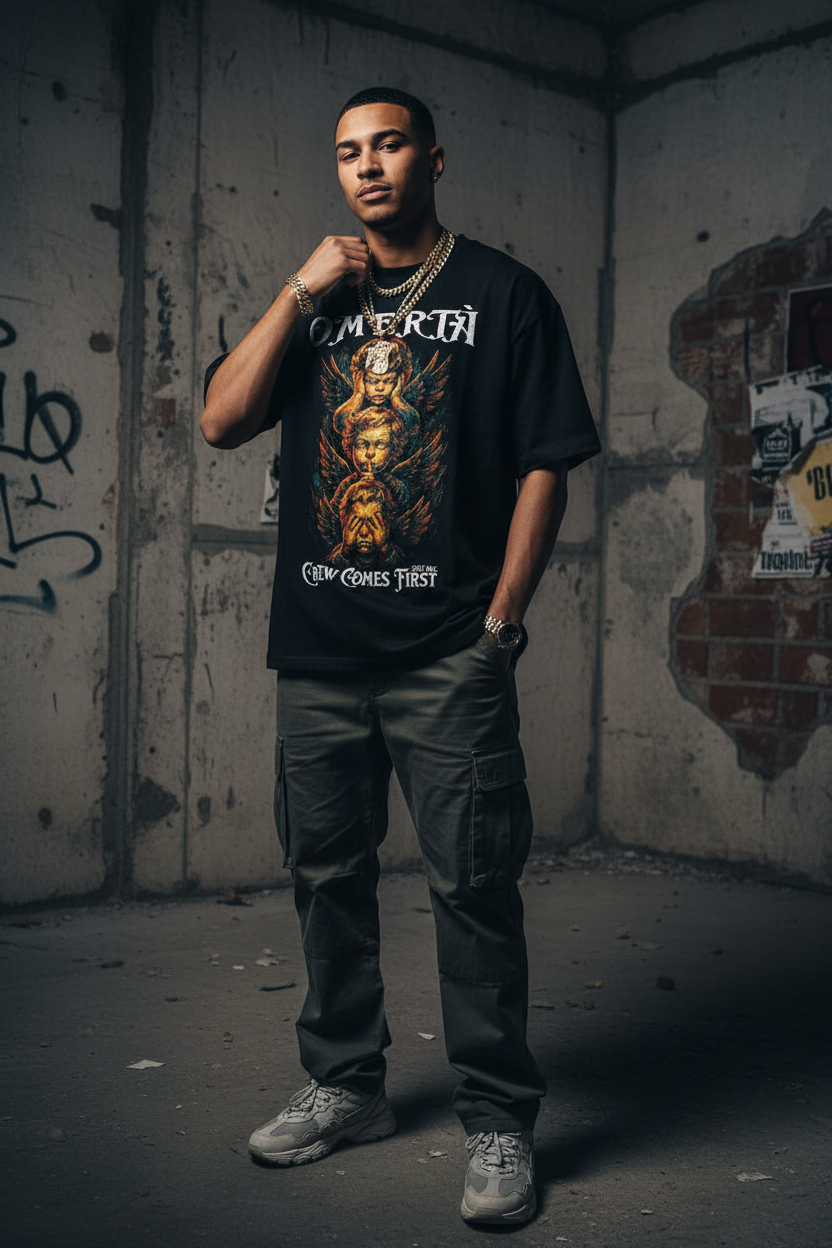 Omerta Oversized T-Shirt – Streetwear Statement Shirt